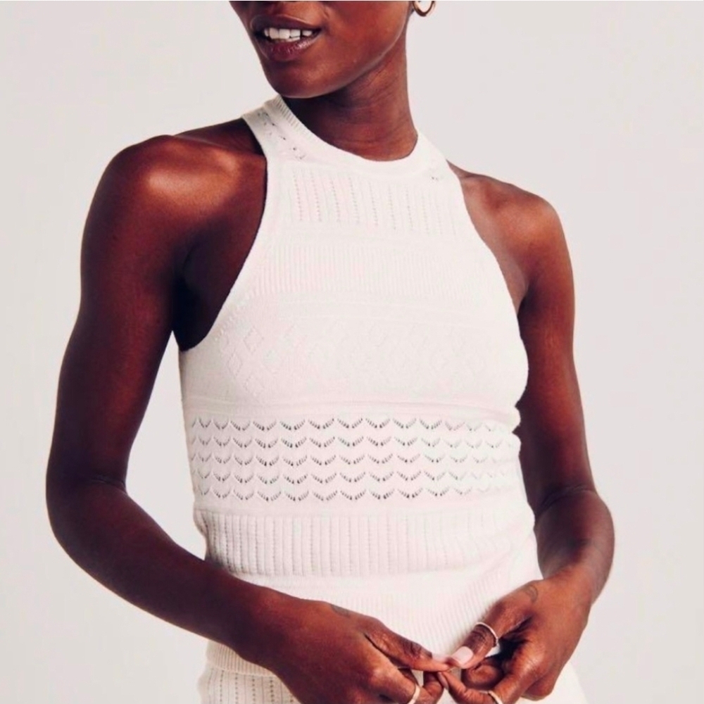 Abercrombie & Fitch | Cream Knit Sweater Tank Size Small